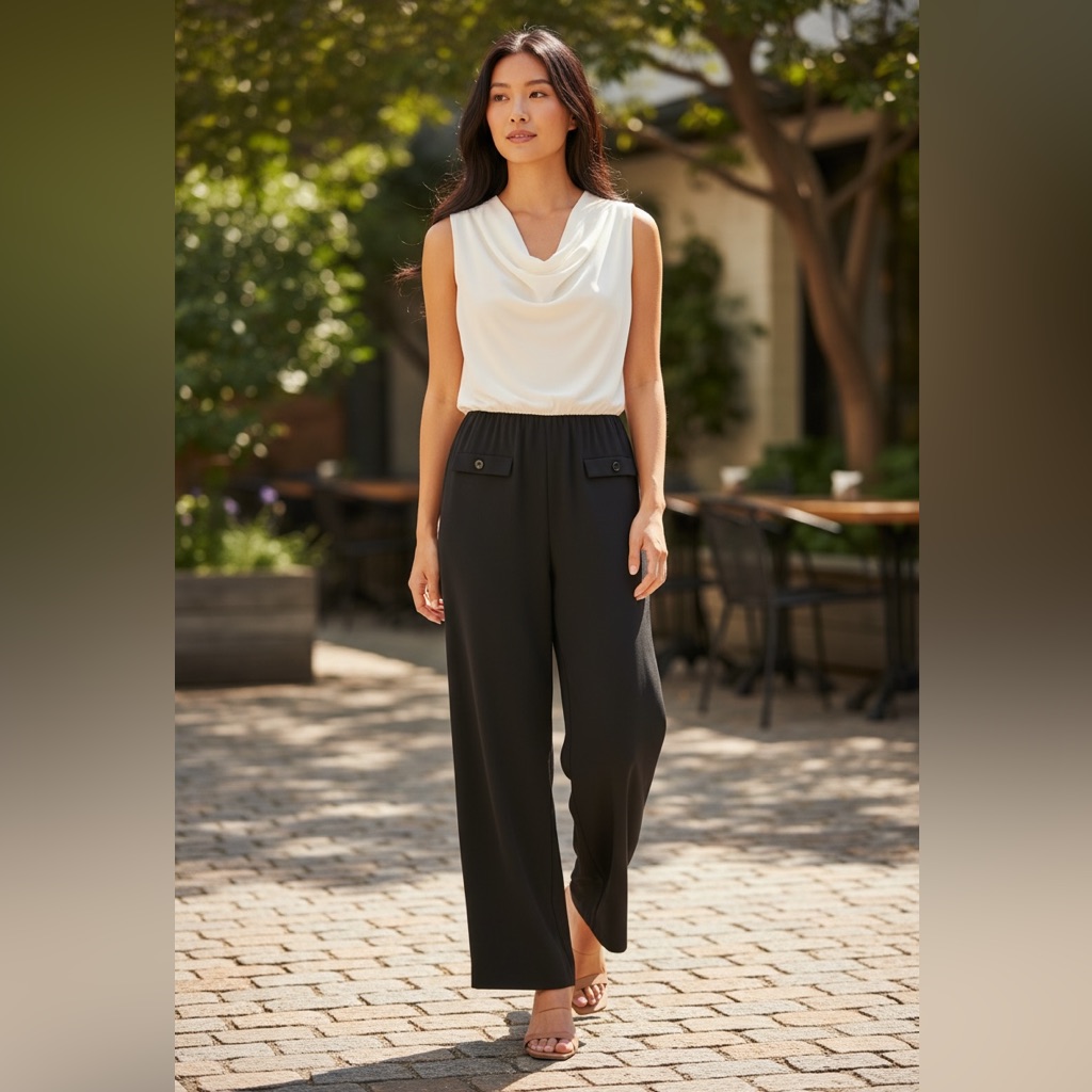 Dkny Elegant Black Women's Jumpsuit